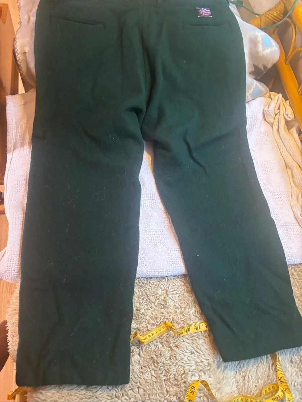 Johnson dark green wool hunting pants